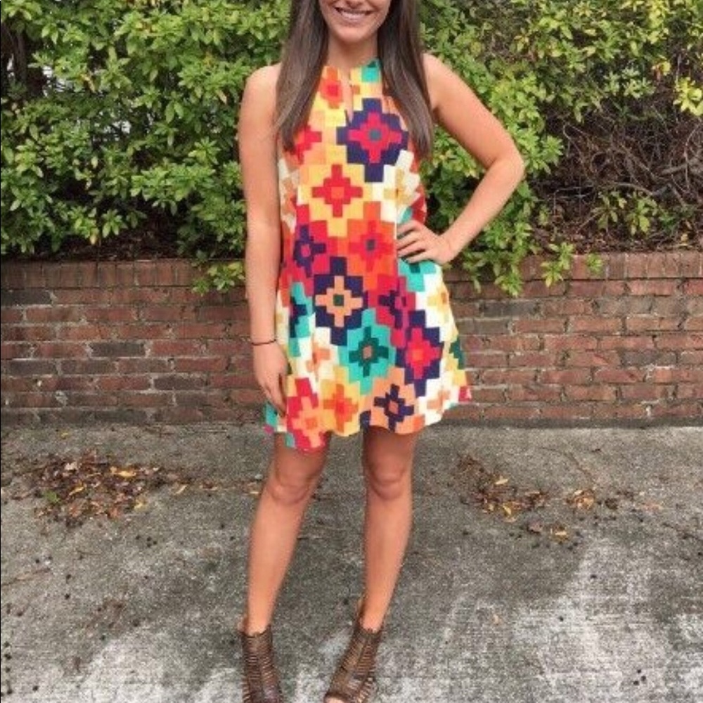 Geo Print Dress
